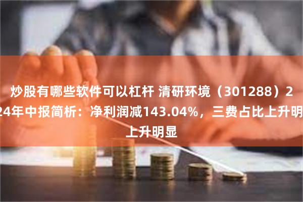 炒股有哪些软件可以杠杆 清研环境（301288）2024年中报简析：净利润减143.04%，三费占比上升明显