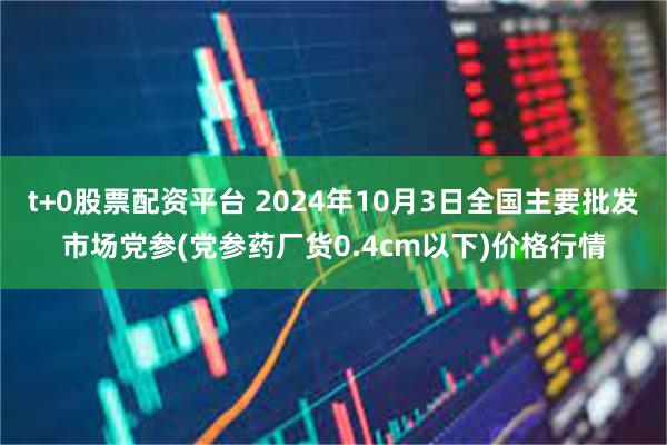 t+0股票配资平台 2024年10月3日全国主要批发市场党参(党参药厂货0.4cm以下)价格行情