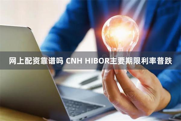 网上配资靠谱吗 CNH HIBOR主要期限利率普跌