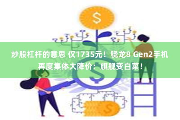 炒股杠杆的意思 仅1735元！骁龙8 Gen2手机再度集体大降价：旗舰变白菜！